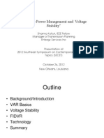 Reactive Power Management and Voltage Stability