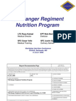 US Army Ranger Nutrition Program