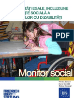 Monitor Social 4 Oportunitati Egale, Incluziune Si Protectie Sociala a Persoanelor Cu Dizabilitati