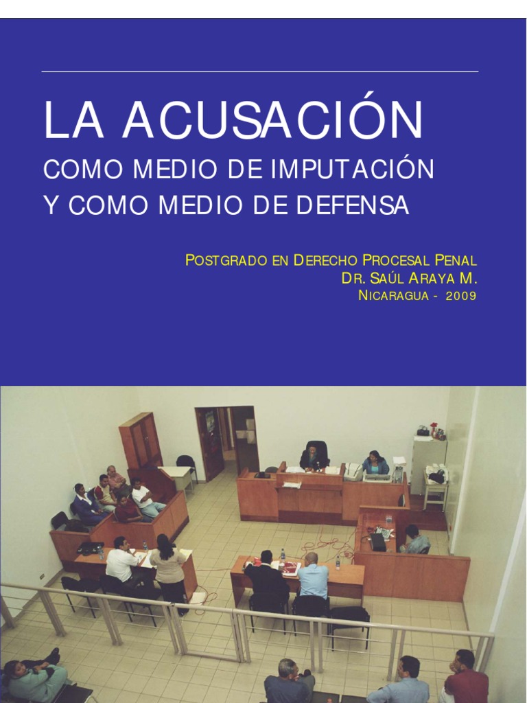 La Acusación en el Proceso Penal | PDF | Derecho penal | Intención ...