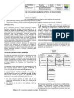 Balanceo REDOX y tipos de reacciones químicas