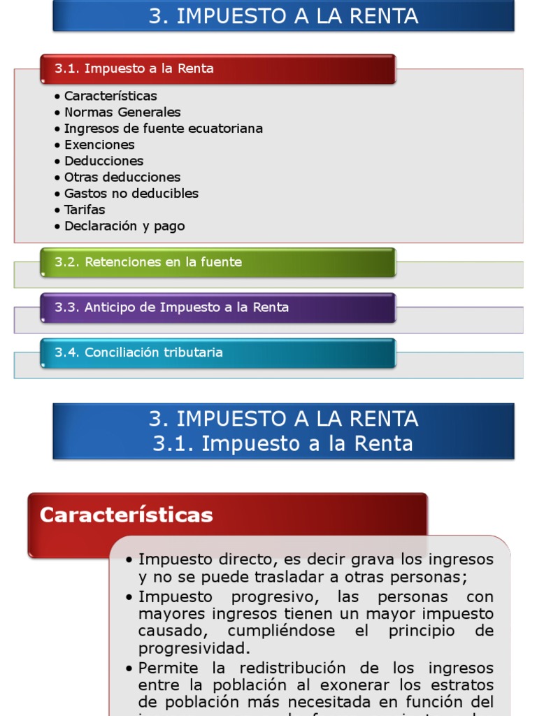 Impuesto A La Renta | PDF | Impuesto sobre la renta | Impuestos