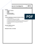 Diseño Trabajo de Investigación 2013