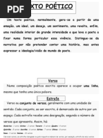 caracteristicas do texto poético. cartaz