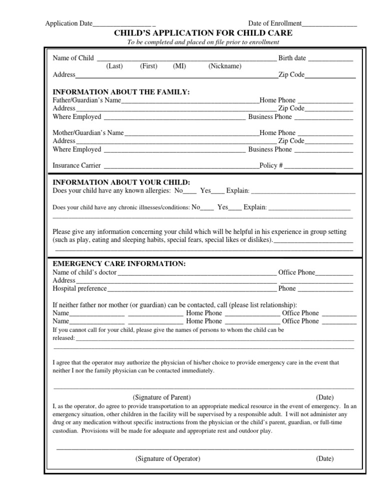 Childs Application I | PDF