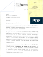 Carta Del Pacto de Unidad Al Ministerio de Cultura Sobre IEI Peruana