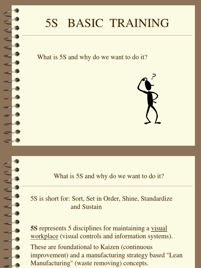 5S Basic Training Overview | PDF | Lean Manufacturing | Production And ...