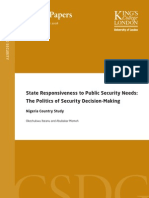 CSDG Papers: State Responsiveness To Public Security Needs: The Politics of Security Decision-Making