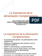 Importancia de la alimentación complementaria a los 6 meses