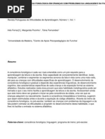 o Treino Da Consciencia Fonologica Em Criancas Com Problemas Da Linguagem e Da Fala