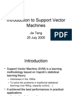 Support Vector Machines Jie Tang