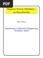 Support Vector Machines - An Introduction: Department of Electrical Engineering Technion, Israel