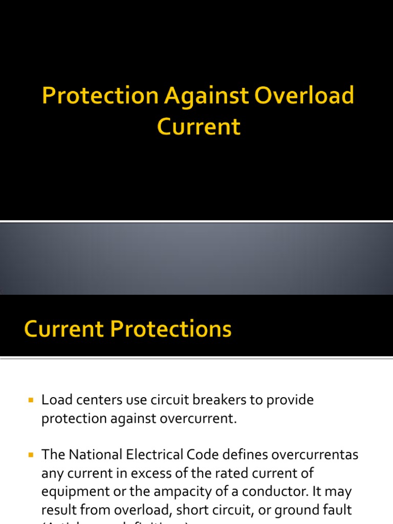 Protection Against Overload Current | PDF | Fuse (Electrical