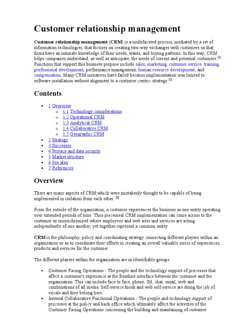 Understanding Customer Relationship Management | PDF | Customer ...