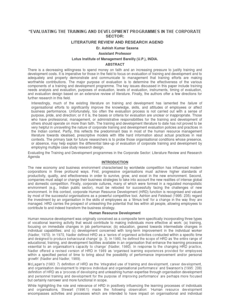 Corporate Training Evaluation Insights | PDF | Evaluation | Employment
