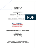 Reliance Marketing Project