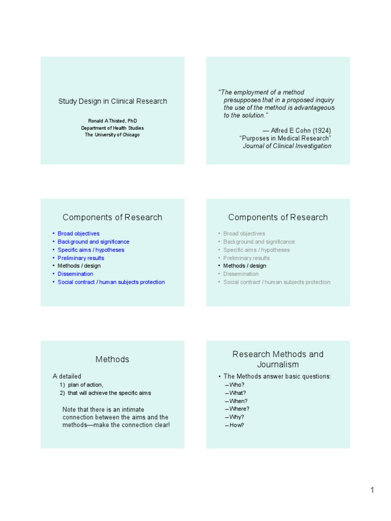 Designing Clinical Research Methods | PDF | Randomized Controlled Trial ...