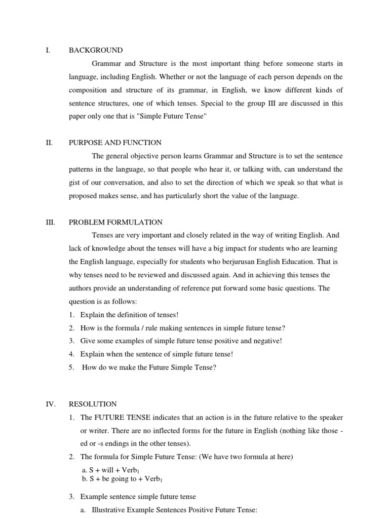 Simple Future Tense | PDF | Verb | Grammatical Tense