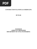 10111CE604 - Construction Planning and Scheduling PDF