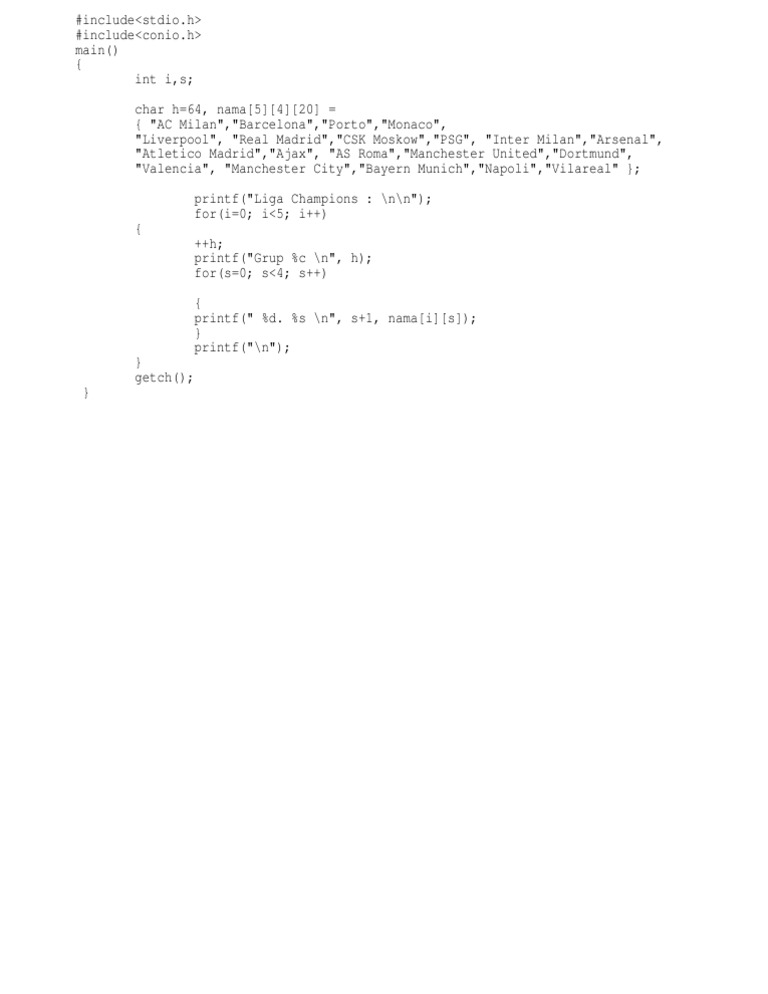 Champions League Group Display Code | PDF | Association Football ...