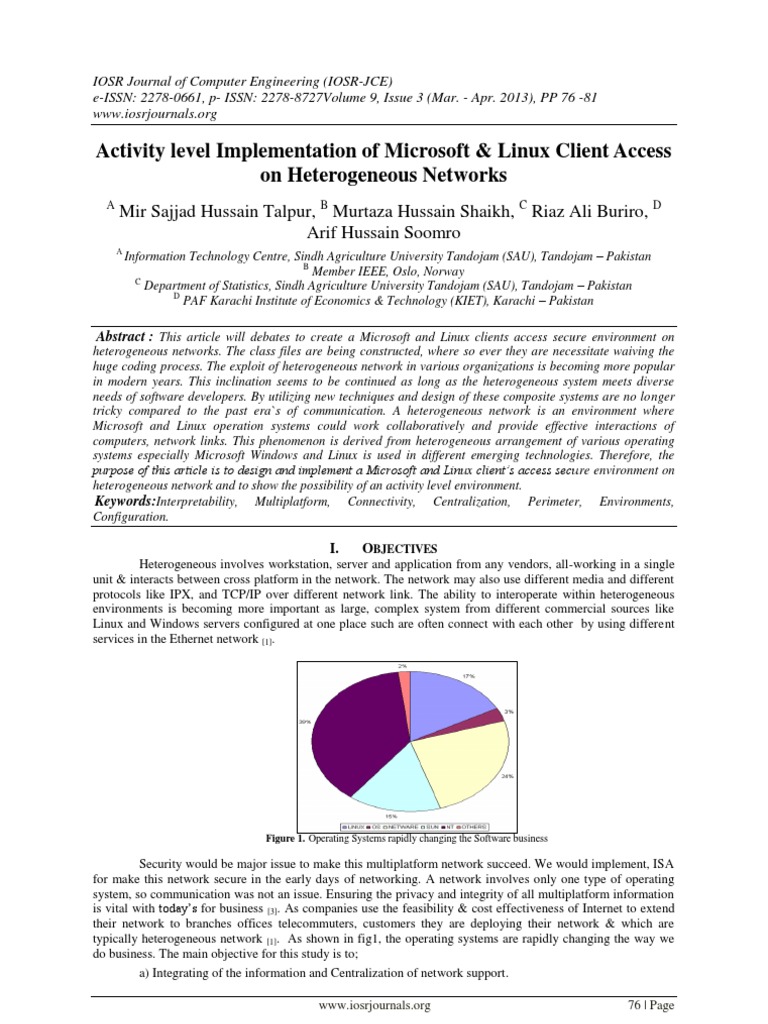 Activity Level Implementation of Microsoft & Linux Client Access On ...
