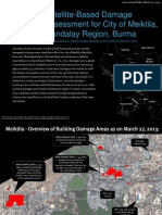 Satellite-Based Damage Assessment For City of Meiktila, Mandalay Region, Burma