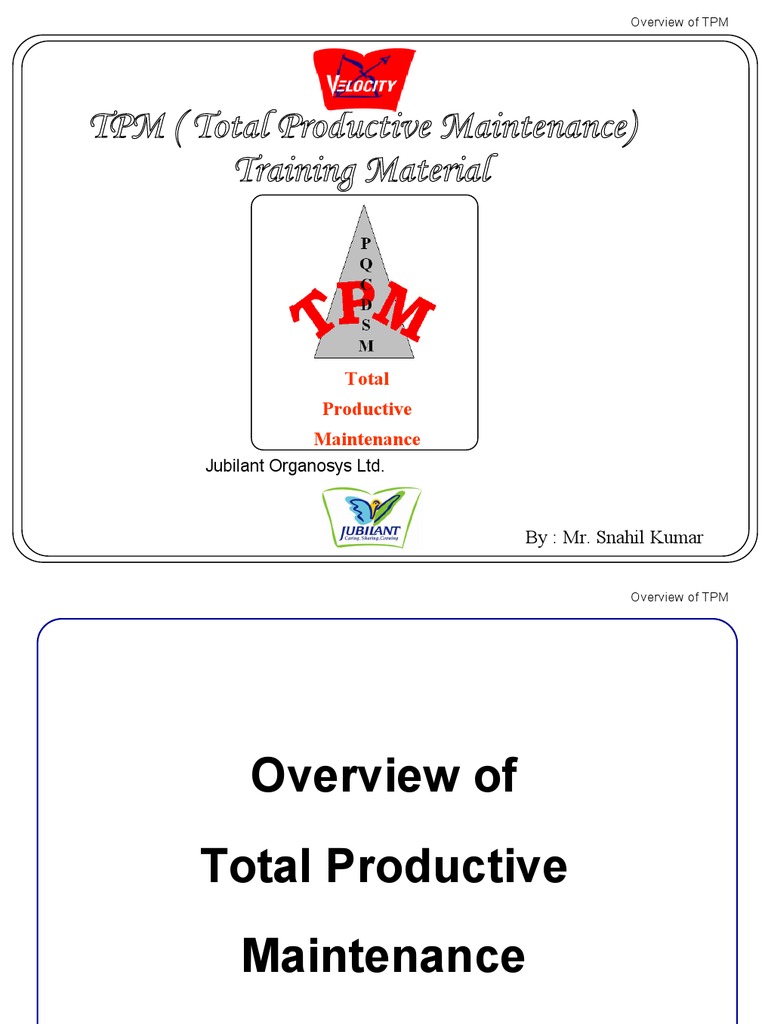 TPM Training Material | PDF
