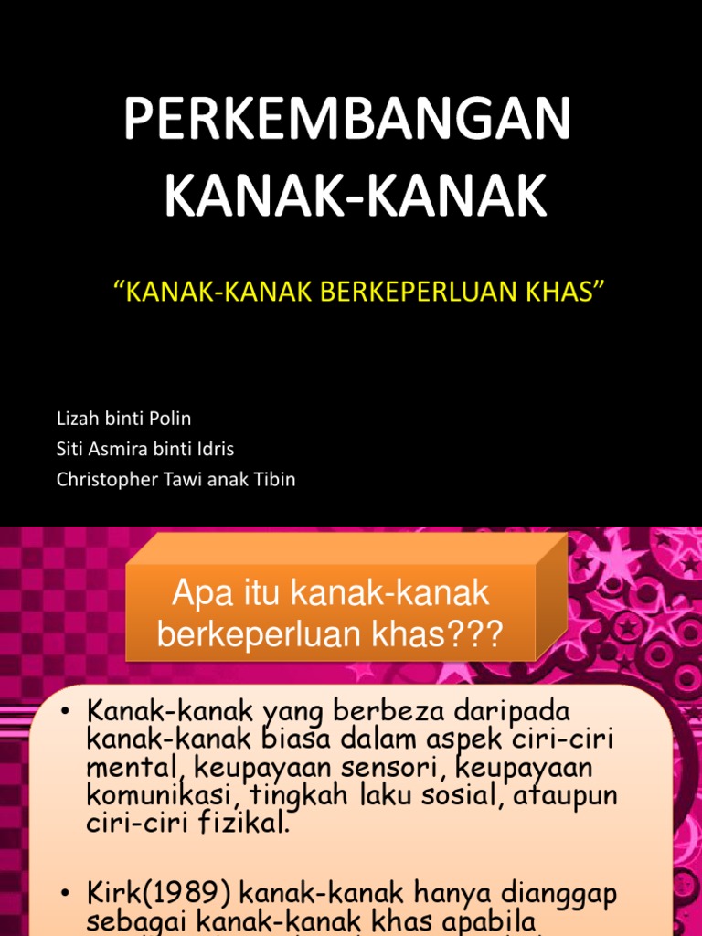 Kanak Kanak Berkeperluan Khas Pdf