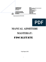 Manual Admitere Masterat - Fiscalitate