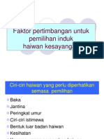 Faktor Pertimbangan Dan Ciri Haiwan