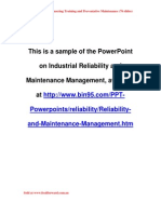 Day 3 Reliability Engineering Training Preventative Maintenance