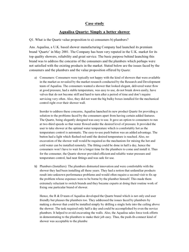 Aqualisa Case Study PDF Brand Marketing Strategy