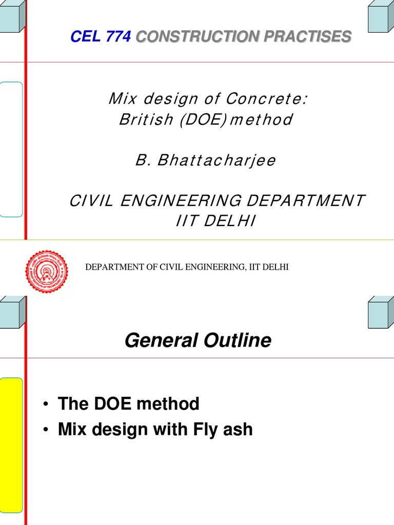 Doe Method Concrete Civil Engineering