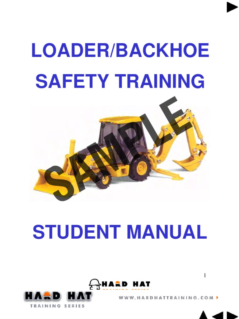 Backhoe Loader Safety Training Manual | PDF | Loader (Equipment) | Tractor
