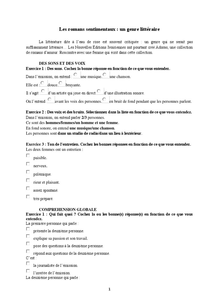 Ecoute Les Romans Sentimentaux Romans