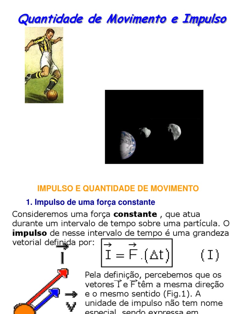 Impulso E Quantidade De Movimento Mapa Mental