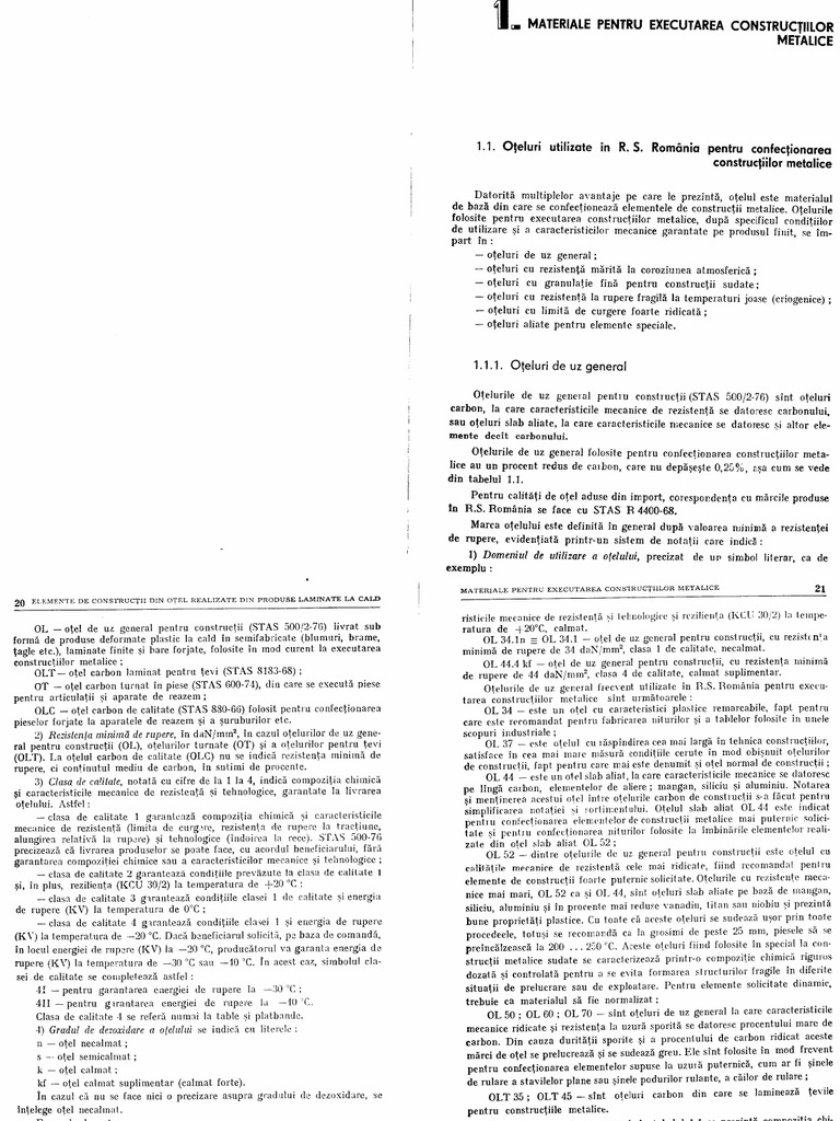 Constructii Metalice Oteluri | PDF