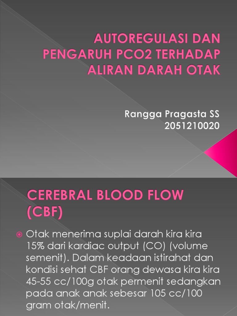 Autoregulasi Dan Pengaruh Pco2 Terhadap Aliran Darah Otak | PDF