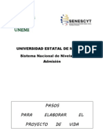 Formato para Proyecto de Vida