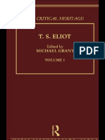 T.S.eliot - The Critical Heritage, Volume 1 - MICHAEL GRANT (Edt)