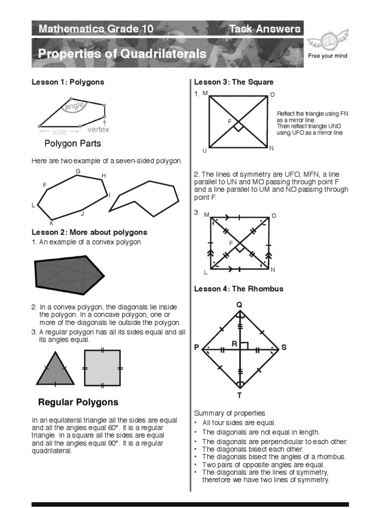 TA Properties of Quadrilaterals | PDF | Rectangle | Euclidean Geometry
