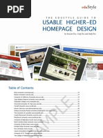 Download Sample of The eduStyle Guide to Usable Higher-Ed Homepage Design by eduStyle SN13349570 doc pdf