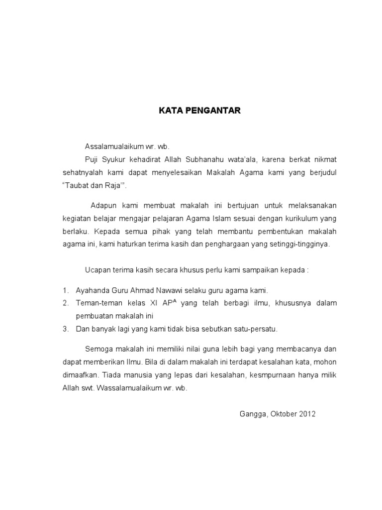 Taubat Dan Raja Pdf