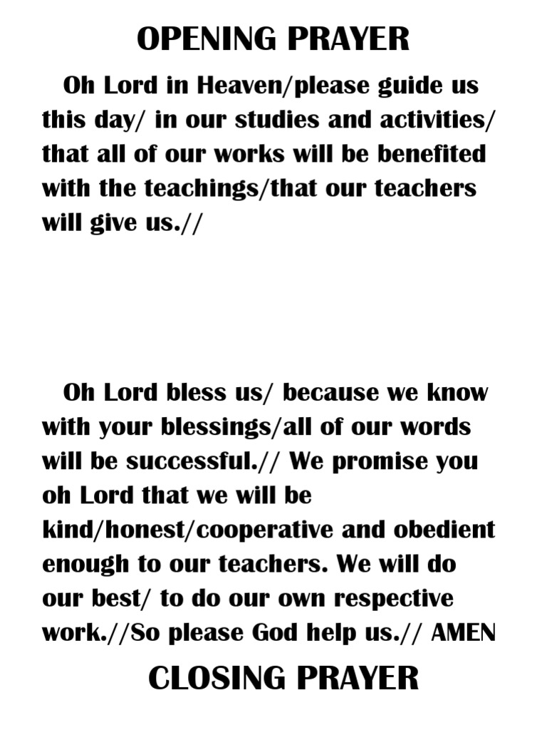 Prayer Class