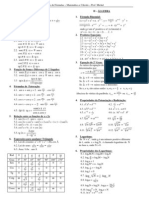 Resumão de Fórmulas - Matemática e Cálculo