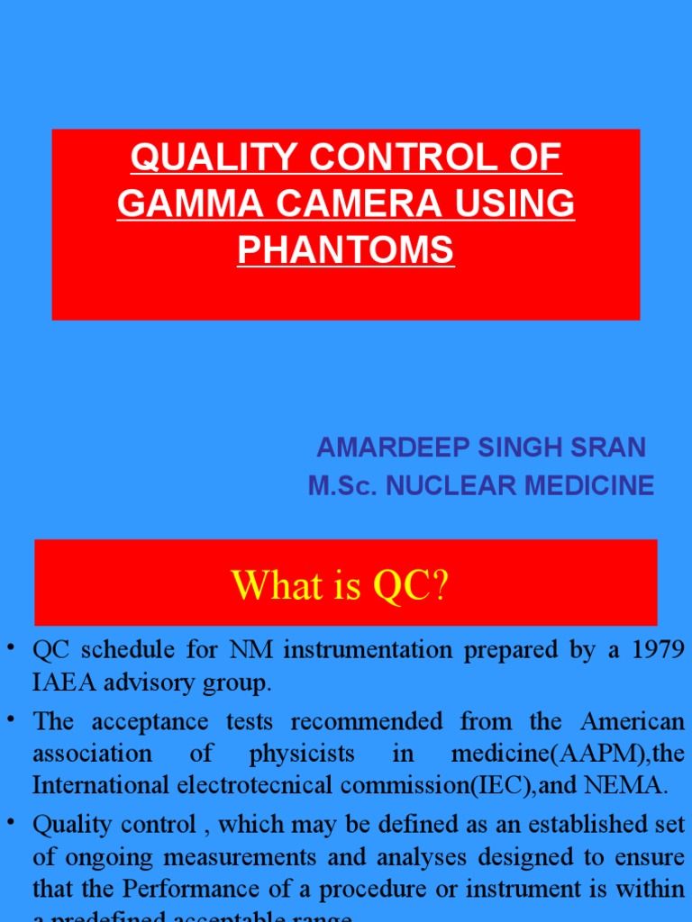 Quality Control of Gamma Camera Using Phantom PDF Ct Scan Angular
