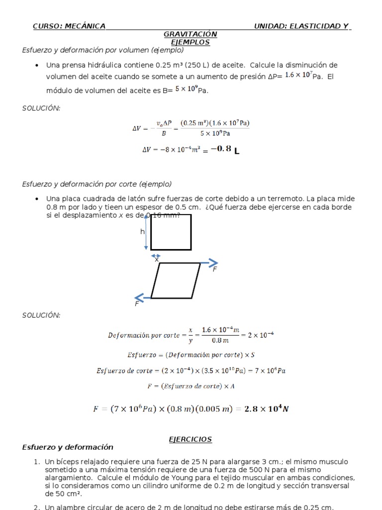 Ejercicios Elasticidad y Gravitacion 2do. Ciclo 2011 ...