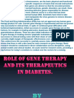 Role of Gene Therapy and Its Therapeutics in Diabetes.