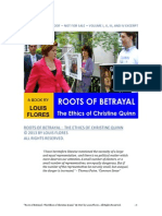 Roots of Betrayal: The Ethics of Christine Quinn - Copyright 2013 by Louis Flores - Uncorrected Proof Not For Sale - Excerpt
