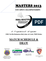 Mmu Masters 2013 Schedule N Draw